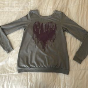 Dripping heart sweatshirt